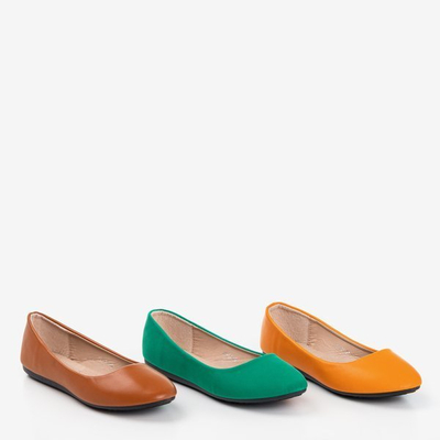 Brown eco-leather ballerina Falo - Footwear 1