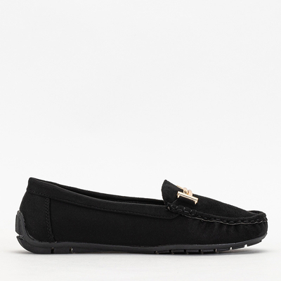 Women's Black Vitlova Eco Suede Loafers - Footwear