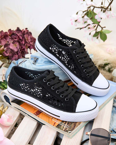 Calista Nero sieviešu sporta apavi ar mežģīnēm, elpojoši - kolekcija Vasara/Pavasaris