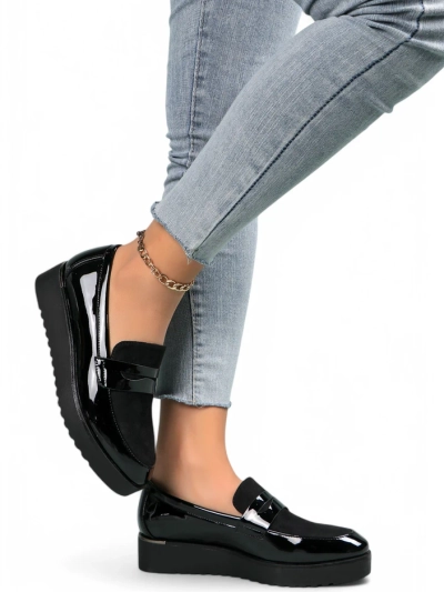 Royalfashion Women's Patent Moccasins Afidale