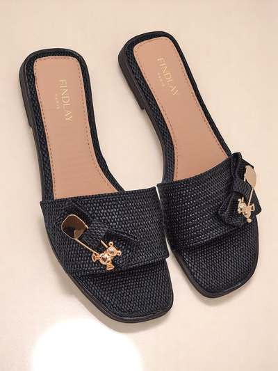Royalfashion Women's straw flip-flops Sandals Aurelia