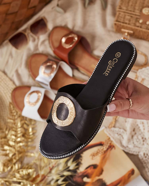 Royalfashion Women's Olerna flat sole flip-flops