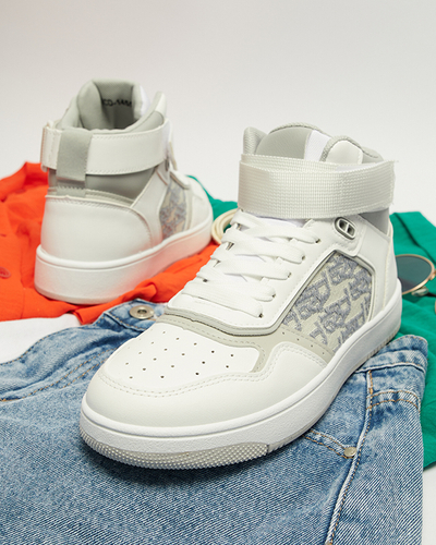 Белые женские высокие кроссовки Xosa