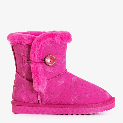 Fuchsia children's snow boots with fur Xialo - Footwear