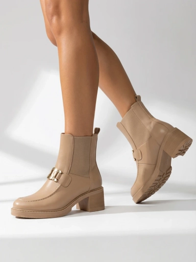 Royalfashion Women's ankle boots with low heel Ewios