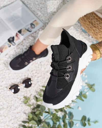 Women's sports sneakers in black Hasola- Footwear