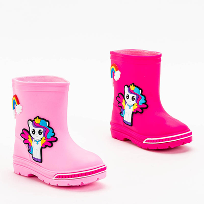 Girls' pink rain boots Uncon - Footwear