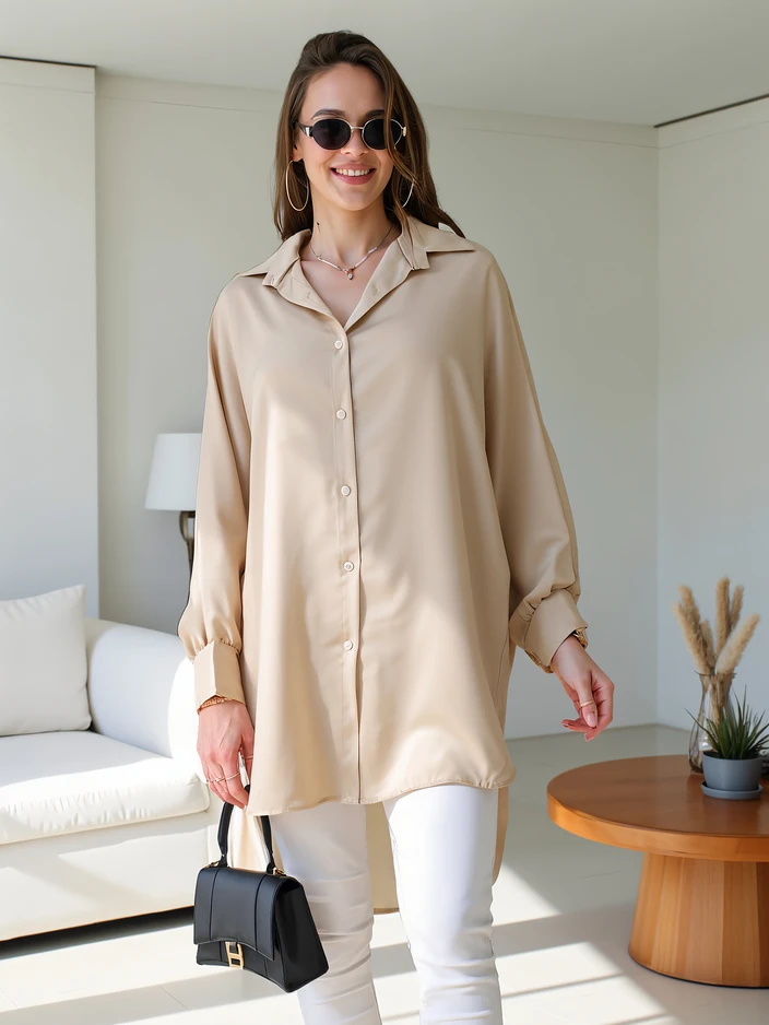 Royalfashion Long women's oversized shirt