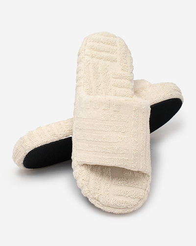 Royalfashion Beige women's fabric flip-flops Tylles