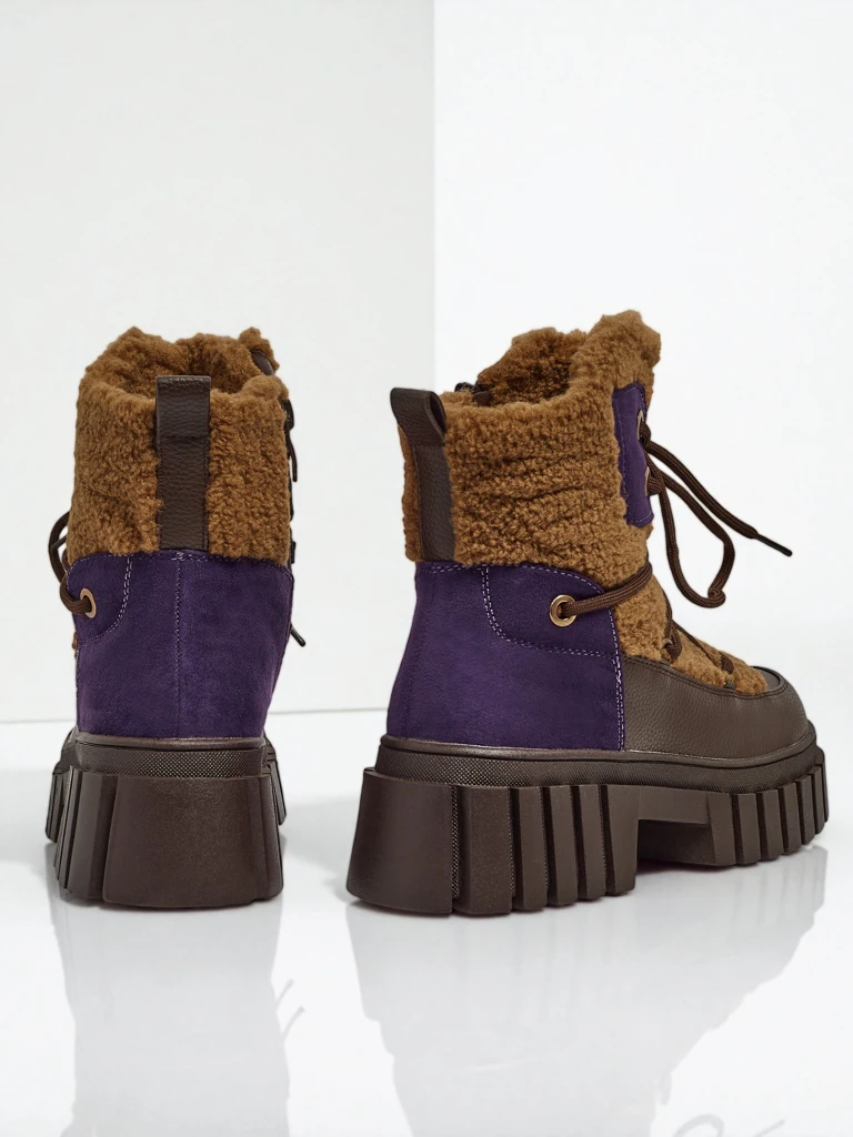 Women's ankle boots with fur Cindora