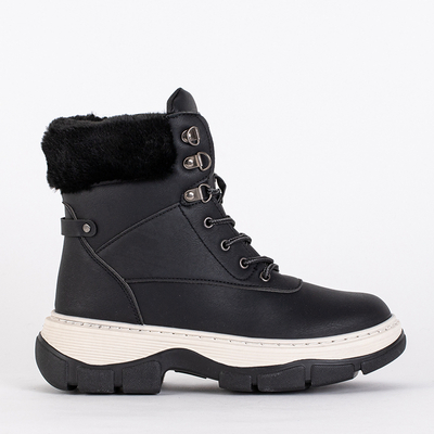 Black women's insulated boots Xizim- Footwear