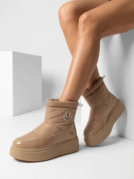 Royalfashion Sieviešu slips-on sniega zābaki brūnā krāsā Ademra