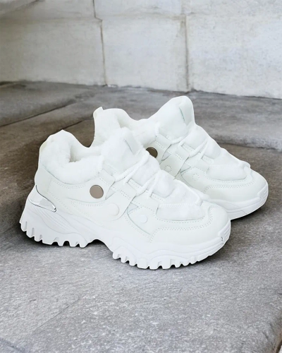 Royalfashion Women's Fur-Lined Sneakers Poriomo