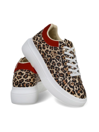 Royalfashion Women's perforated sports sneakers Leopess