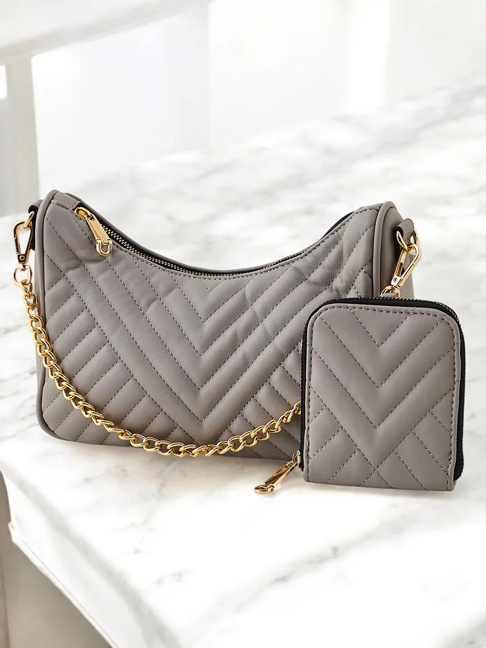 Royalfashion Small women's quilted bag with wallet