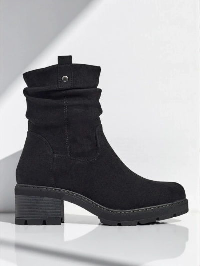 Women's high eco suede ankle boots Carmine