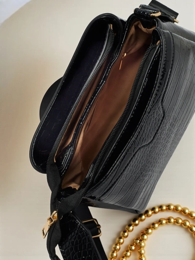 Väike lakknahast naiste käekott Midnight Fern