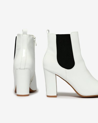 Royalfashion Белые женские сапоги на шпильке Lady Jeny