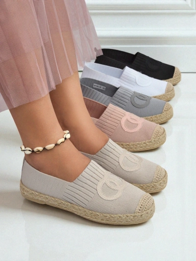 Aurelia Royalfashion Espadrilles Beige - Flat slip-on women's shoes