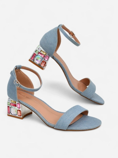 Royalfashion Women's sandals with decorative heels Ballou