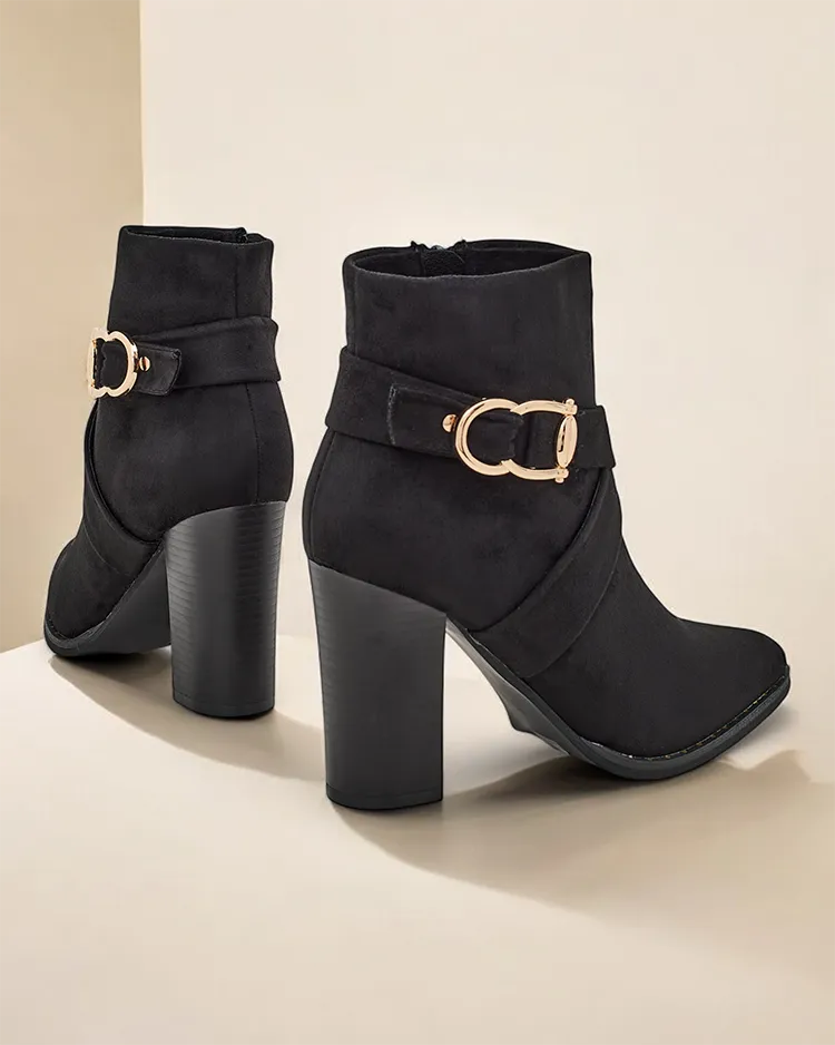 Royalfashion Women's ankle boots on a heel Lomie