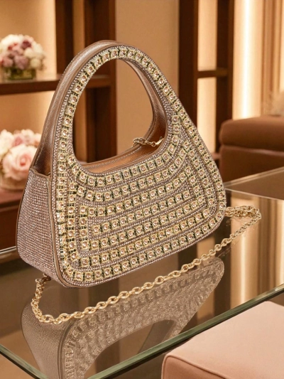 Royalfashion Women's Clutch Bag with Cubic Zirconia Myra Quill