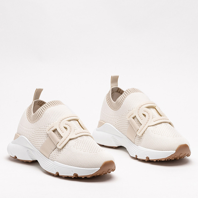Beige women's slip-on sports shoes Neristo - Footwear