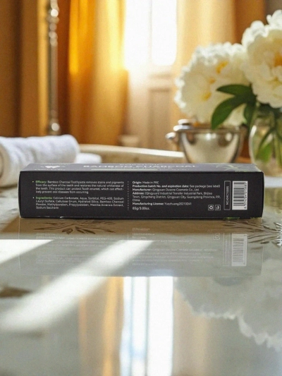 Whitening toothpaste with bamboo charcoal