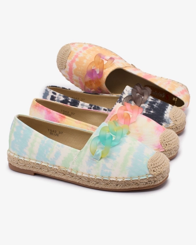 Royalfashion Melnas sieviešu espadrilles ar apdruku Serffio