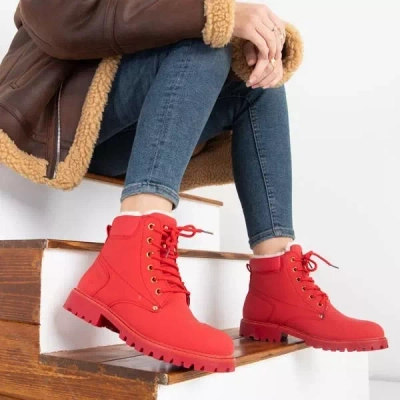 Red women's insulated boots from Gawin - Shoes
