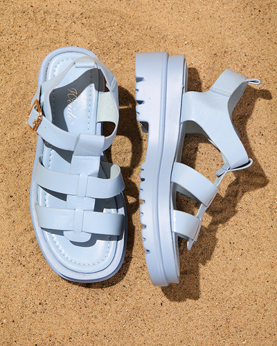 Women's gladiator sandals in blue Raef - Footwear