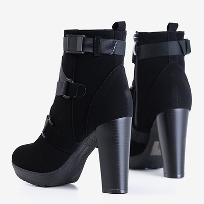 Black women's high-heeled boots Ores - Footwear