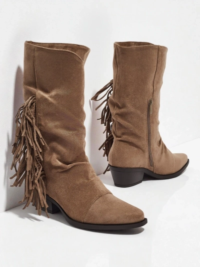 Women's heeled cowboy boots with tassels Selva