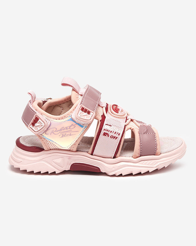 Pink girls 'sandals with Velcro Roserro- Footwear