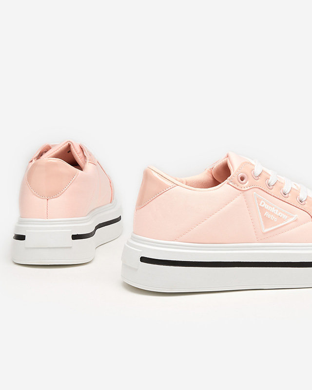 Light pink sports shoes for women with a thicker sole Rall- Footwear