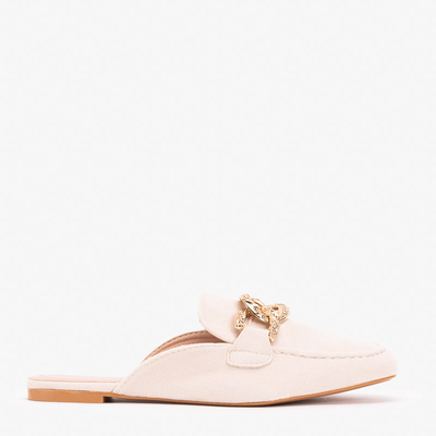 Krēmkrāsas čības a'la mokasīni Gabbu- Footwear