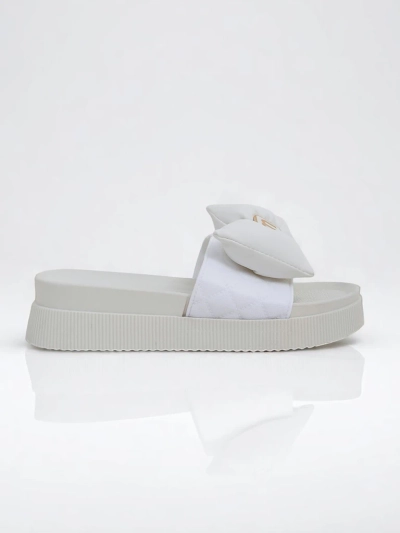 Royalfashion Women's platform flip-flops with a bow Mivo Jump