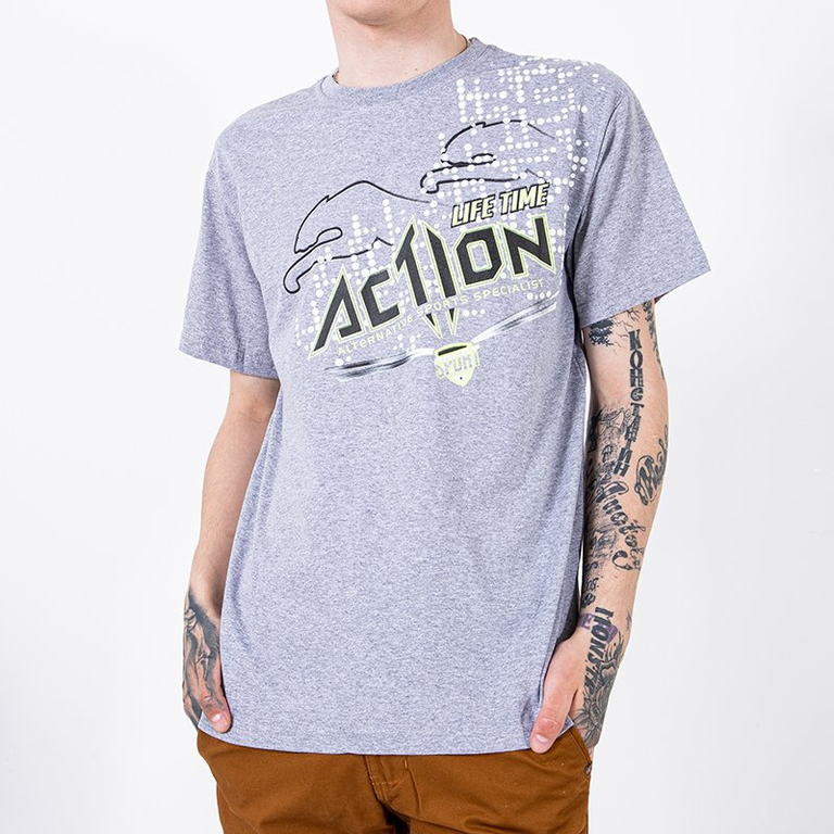 Gray men's cotton t-shirt - Clothing