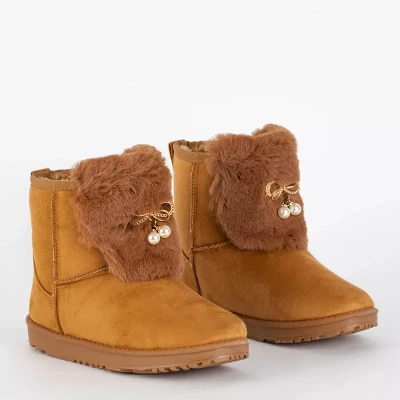 OUTLET Sieviešu kamieļu sniega zābaki ar dekoratīvu virsu Cioni- Shoes