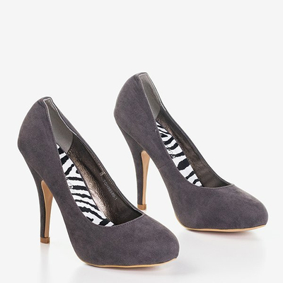 Gray pumps on a high heel Magnetik - Footwear