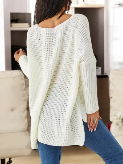 Royalfashion akrila sieviešu adīts džemperis ar uzrakstiem