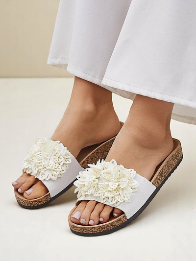 Royalfashion women’s flip-flops with little flowers Occes