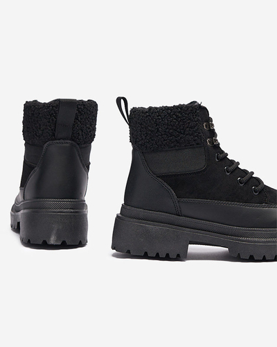 OUTLET Black women's insulated trapper boots Norisis - Footwear