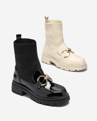 Черные женские сапоги с носком Accioi- Footwear