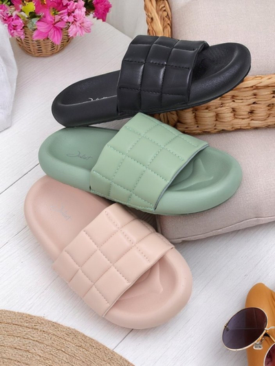 Royalfashion Women's Flat Quilt Walk Flip-Flops