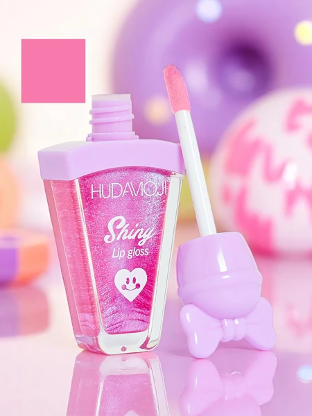 Lip gloss with glitter, color Purple