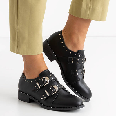 Black women's shoes with Queen jets - Footwear