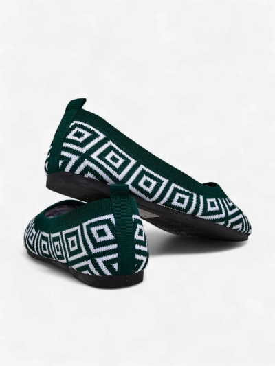 Royalfashion Fabric women's ballet flats with a geometric print Metric