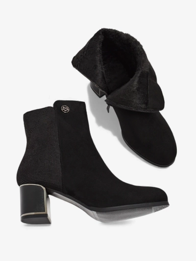 Women's Arshin eco-suede ankle boots with block heel