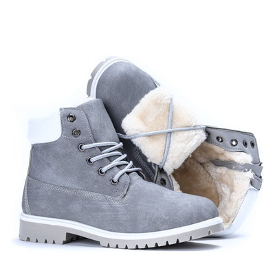 Ocieplane trapery w kolorze szarym Madilynn - Obuwie